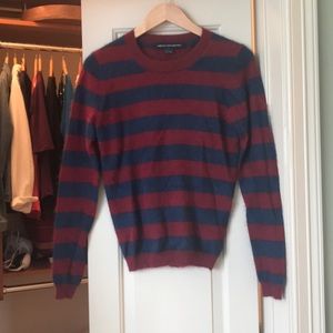 French Connection Fuzzy Striped Sweater